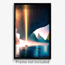 Pixel Art Poster - Dramatic Cay (8 Bit Psychedelic Trippy Video Game Print)