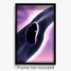Pixel Art Poster - Deadly Black Hole (8 Bit Psychedelic Trippy Video Game Print)