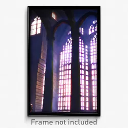 Pixel Art Poster - Majestic Chantry (8 Bit Psychedelic Trippy Video Game Print)