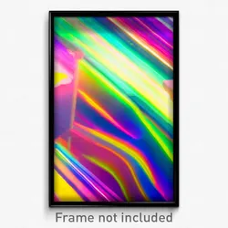 Pixel Art Poster - Multicolored Territory (8 Bit Psychedelic Video Game Print)