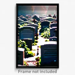 Pixel Art Poster - Polished Graveyard (8 Bit Psychedelic Video Game Print)