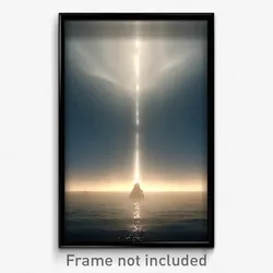 Pixel Art Poster - Mysterious Seascape (8 Bit Psychedelic Video Game Print)