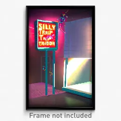 Pixel Art Poster - Silly Trapdoor (8 Bit Psychedelic Trippy Video Game Print)