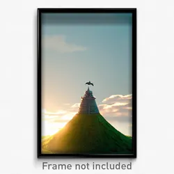 Pixel Art Poster - Flying Mound (8 Bit Psychedelic Trippy Video Game Print)