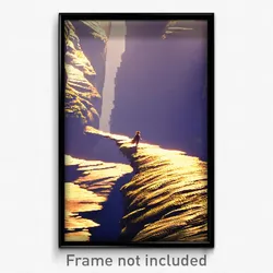 Pixel Art Poster - Uneven Chasm (8 Bit Psychedelic Trippy Video Game Print)