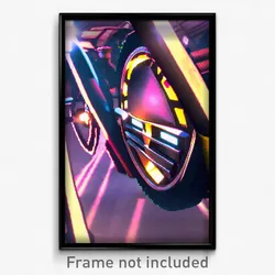 Pixel Art Poster - Creepy Wheels (8 Bit Psychedelic Trippy Video Game Print)