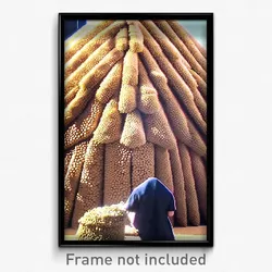 Pixel Art Poster - Whopping Granary (8 Bit Psychedelic Trippy Video Game Print)