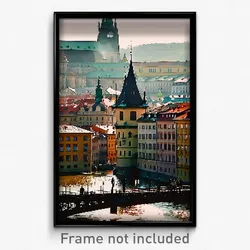 Pixel Art Poster - Esteemed Prague (8 Bit Psychedelic Trippy Video Game Print)