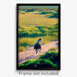 Pixel Art Poster - Glaring Grassland (8 Bit Psychedelic Trippy Video Game Print)