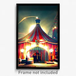 Pixel Art Poster - Nice Circus (8 Bit Psychedelic Trippy Weird Video Game Print)