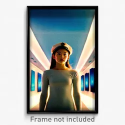 Pixel Art Poster - Sky Blue Gallery (8 Bit Psychedelic Trippy Video Game Print)