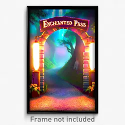 Pixel Art Poster - Enchanted Pass (8 Bit Psychedelic Trippy Video Game Print)