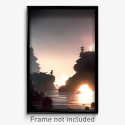Pixel Art Poster - Rubbery Badland (8 Bit Psychedelic Trippy Video Game Print)