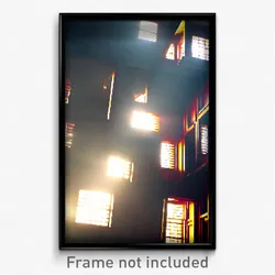 Pixel Art Poster - Awesome Aerie (8 Bit Psychedelic Trippy Video Game Print)