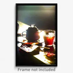 Pixel Art Poster - Damaged Hot Tea (8 Bit Psychedelic Trippy Video Game Print)