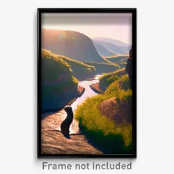 Pixel Art Poster - Quaint Bend (8 Bit Psychedelic Trippy Weird Video Game Print)