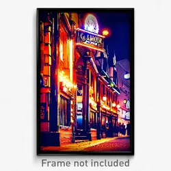 Pixel Art Poster - Glamorous Pub (8 Bit Psychedelic Trippy Video Game Print)