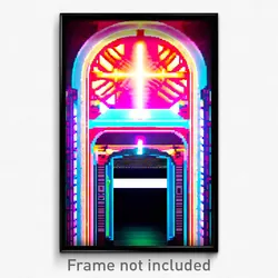 Pixel Art Poster - Electric Entrance (8 Bit Psychedelic Trippy Video Game Print)