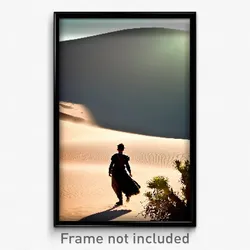 Pixel Art Poster - Active Desert (8 Bit Psychedelic Trippy Video Game Print)