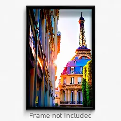 Pixel Art Poster - Bright Paris (8 Bit Psychedelic Trippy Video Game Print)