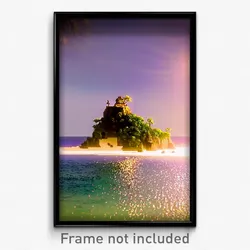 Pixel Art Poster - Old Island (8 Bit Psychedelic Trippy Weird Video Game Print)