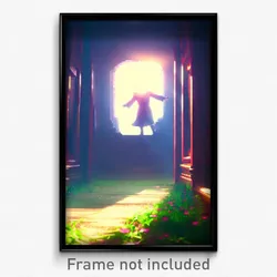 Pixel Art Poster - Imaginary Opening (8 Bit Psychedelic Trippy Video Game Print)