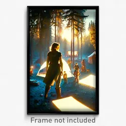 Pixel Art Poster - Brisk Camp (8 Bit Psychedelic Trippy Weird Video Game Print)