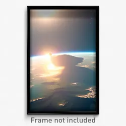 Pixel Art Poster - Buoyant Earth (8 Bit Psychedelic Trippy Video Game Print)