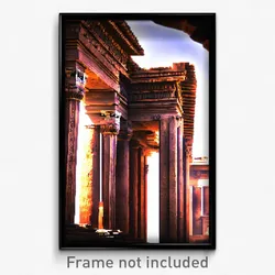 Pixel Art Poster - Impressive Ancient Architecture (8 Bit Video Game Print)