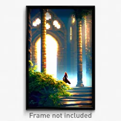 Pixel Art Poster - Imaginative Chantry (8 Bit Psychedelic Video Game Print)