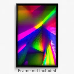 Pixel Art Poster - Multicolored Den (8 Bit Psychedelic Trippy Video Game Print)