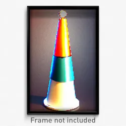 Pixel Art Poster - Superb Cone (8 Bit Psychedelic Trippy Weird Video Game Print)