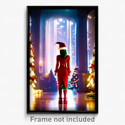 Pixel Art Poster - Flawless Christmas (8 Bit Psychedelic Video Game Print)