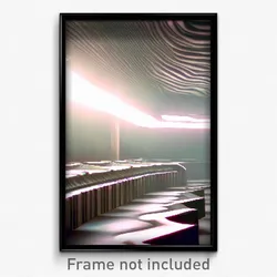 Pixel Art Poster - Wavy Roost (8 Bit Psychedelic Trippy Weird Video Game Print)