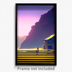 Pixel Art Poster - Gargantuan Vale (8 Bit Psychedelic Trippy Video Game Print)
