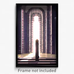 Pixel Art Poster - Rectangular Crypt (8 Bit Psychedelic Trippy Video Game Print)