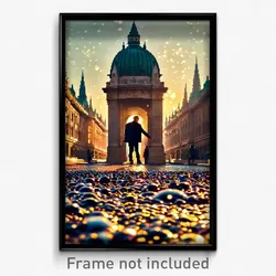 Pixel Art Poster - Bubbly Budapest (8 Bit Psychedelic Trippy Video Game Print)