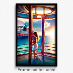 Pixel Art Poster - Attractive Cruise (8 Bit Psychedelic Trippy Video Game Print)