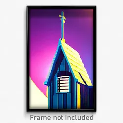 Pixel Art Poster - Extra Small Gable (8 Bit Psychedelic Trippy Video Game Print)