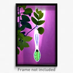 Pixel Art Poster - Leafy Hibernaculum (8 Bit Psychedelic Video Game Print)