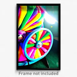 Pixel Art Poster - Plush Wheel (8 Bit Psychedelic Trippy Weird Video Game Print)