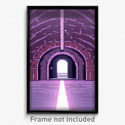 Pixel Art Poster - Spotted Vault (8 Bit Psychedelic Trippy Video Game Print)