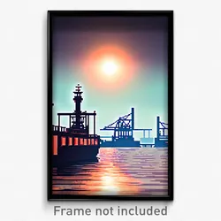 Pixel Art Poster - Cool Port (8 Bit Psychedelic Trippy Weird Video Game Print)