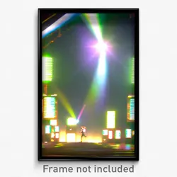 Pixel Art Poster - Energetic Esplande (8 Bit Psychedelic Video Game Print)