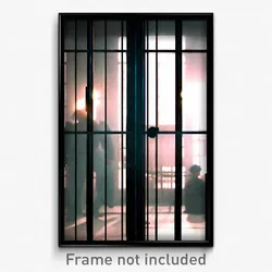Pixel Art Poster - Dangerous Jail (8 Bit Psychedelic Trippy Video Game Print)