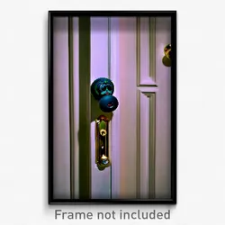 Pixel Art Poster - Monstrous Door Knob (8 Bit Psychedelic Video Game Print)