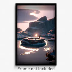 Pixel Art Poster - Arctic Dolmen (8 Bit Psychedelic Trippy Video Game Print)