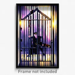 Pixel Art Poster - Nutty Jail (8 Bit Psychedelic Trippy Weird Video Game Print)