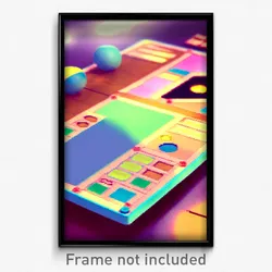 Pixel Art Poster - Mellow Board Game (8 Bit Psychedelic Trippy Video Game Print)