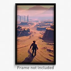 Pixel Art Poster - Terrific Wasteland (8 Bit Psychedelic Video Game Print)